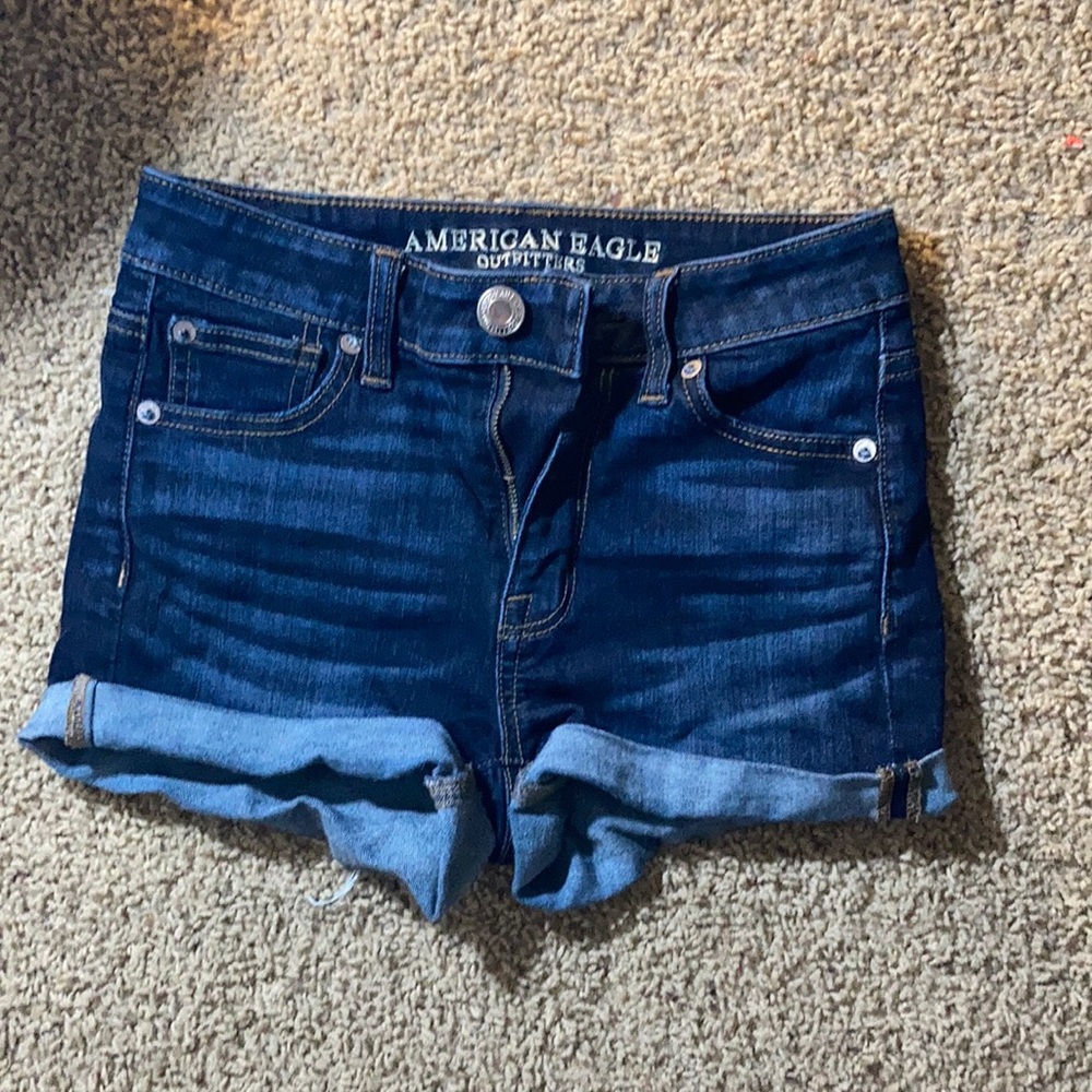 American Eagle size 0 denim shorts.